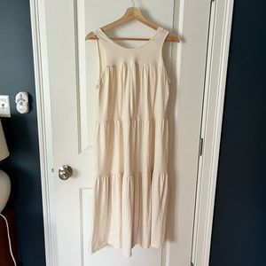 Everlane cream sleeveless dress